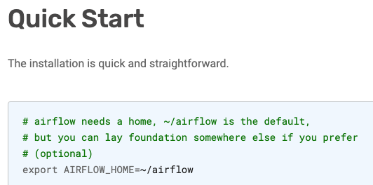 Airflow Quick Start