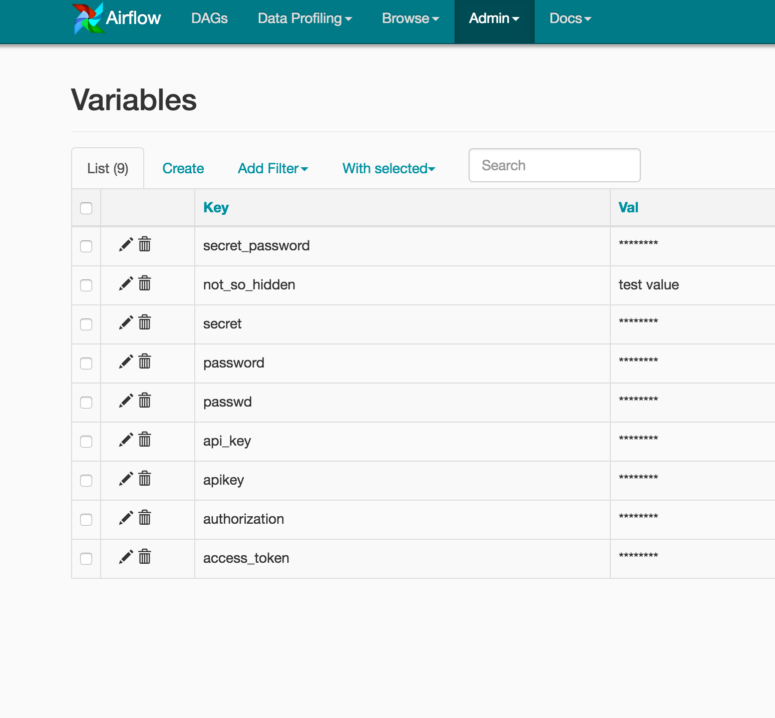 Airflow의 Variable탭